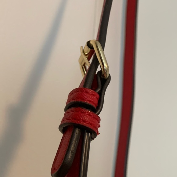 Calvin Klein Brown & Red With Gold Accents Crossbody Bag - Picture 4 of 8